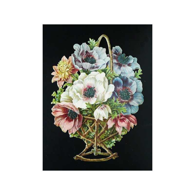 Cromo troquelado gigante y gran grosor alemán de 16 cm. EF BK 5029 · Flores ·