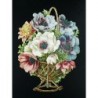 Cromo troquelado gigante y gran grosor alemán de 16 cm. EF BK 5029 · Flores ·