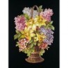 Cromo troquelado gigante y gran grosor alemán de 16 cm. EF BK 5037 · Flores ·
