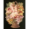 Cromo troquelado gigante y gran grosor alemán de 16 cm. EF BK 5038 · Flores ·
