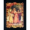 Cromo troquelado gigante y gran grosor alemán de 16 cm. EF BK 5041 · Niños Victorianos ·