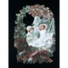 Cromo troquelado gigante y gran grosor alemán de 16 cm. EF BK 5048 · Niños en Invierno ·