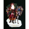 Cromo troquelado gigante y gran grosor alemán de 16 cm. EF BK 5049 · Papá Noel ·