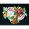 Cromo troquelado gigante y gran grosor alemán de 16 cm. EF BK 5057 · Cesta con Flores ·