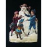 Cromo troquelado gigante y gran grosor alemán de 16 cm. EF BK 5065 · Niños en Invierno