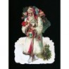Cromo troquelado gigante y gran grosor alemán de 16 cm. EF BK 5067 · Papá Noel ·