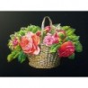 Cromo troquelado gigante y gran grosor alemán de 16 cm. EF BK 5079 · Cesta con Flores ·