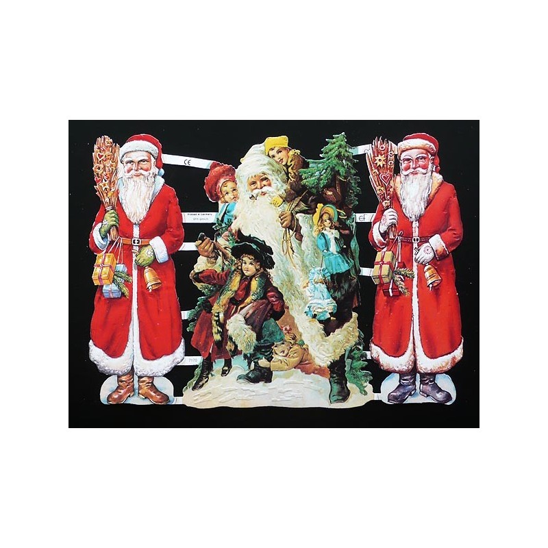 Lámina de cromos troquelados alemanes EF 7170 · Papá Noel ·