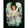 Cromo troquelado gigante y gran grosor alemán de 16 cm. EF BK 5086 · Angel entre Flores ·