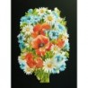 Cromo troquelado gigante y gran grosor alemán de 16 cm. EF BK 5090 · Flores ·