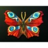 Cromo troquelado gigante y gran grosor alemán de 16 cm. EF BK 5099 · Mariposa Roja ·
