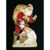 Cromo troquelado gigante y gran grosor alemán de 16 cm. EF BK 5118 · Papá Noel y Niña ·