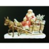 Cromo troquelado gigante y gran grosor alemán de 16 cm. EF BK 5129 · Papá Noel y Burrito ·