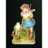 Cromo troquelado gigante y gran grosor alemán de 16 cm. EF BK 5139 · Familia de Ranitas ·