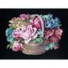 Cromo troquelado gigante y gran grosor alemán de 16 cm. EF BK 5142 · Cesta con Flores ·