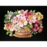 Cromo troquelado gigante y gran grosor alemán de 16 cm. EF BK 5143 · Cesta con Flores