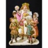 Cromo troquelado gigante y gran grosor alemán de 16 cm. EF BK 5165 · Niños Jugando ·
