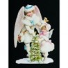 Cromo troquelado gigante y gran grosor alemán de 16 cm. EF BK 5171 · Angeles en Navidad ·