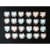 Cromos troquelados sueltos en papel grueso. EF TD ST 7126 · Corazones y Flores ·