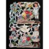 Lámina de cromos troquelados alemanes EF 7180 · Niños y Flores ·