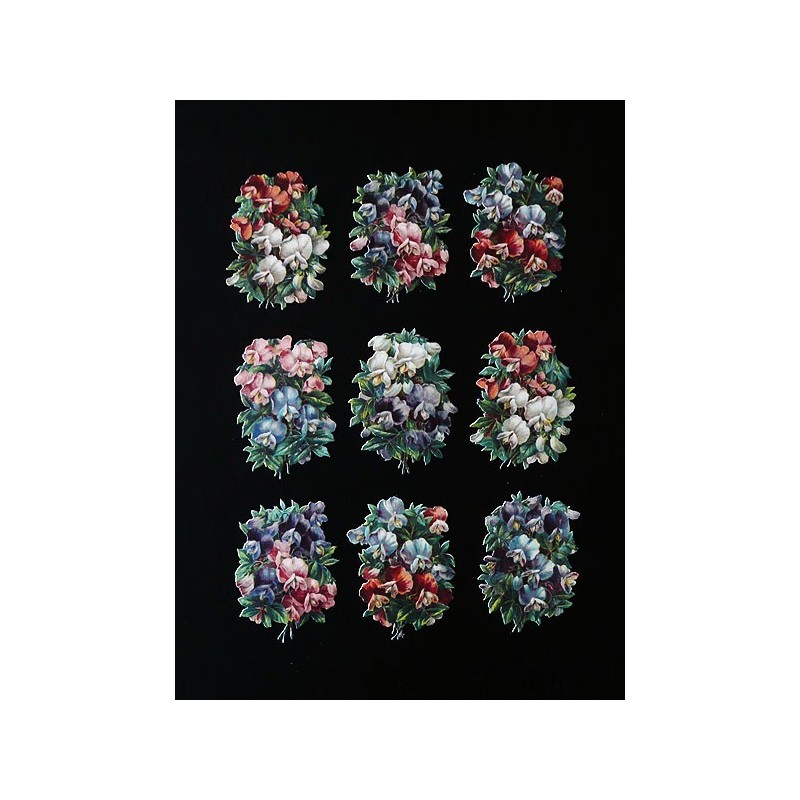 Cromos troquelados sueltos en papel grueso. EF TD ST 7280 · Flores ·