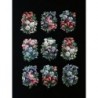 Cromos troquelados sueltos en papel grueso. EF TD ST 7280 · Flores ·