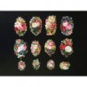 Cromos troquelados sueltos en papel grueso. EF TD ST 7351 · Flores ·