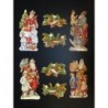 Cromos troquelados sueltos en papel grueso. EF TD ST 7385 · Papá Noel ·