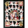 Lámina de cromos troquelados holandeses con brillo y relieve TBZ n. 3 - Papá Noel -