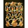 Lámina de cromos troquelados holandeses con brillo y relieve TBZ n. 12 - Aves -