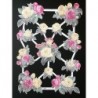 Lámina de cromos troquelados holandeses con brillo y relieve TBZ n. 27 - Rosas -