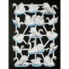 Lámina de cromos troquelados holandeses con brillo y relieve TBZ n. 38 - Cisnes -