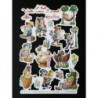 Lámina de cromos troquelados holandeses con brillo y relieve. Gnomos 1.