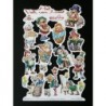 Lámina de cromos troquelados holandeses con brillo y relieve. Gnomos 2.