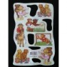 Lámina de cromos troquelados holandeses con brillo y relieve. AVEC. Ositos 1