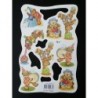 Lámina de cromos troquelados holandeses con brillo y relieve. AVEC. Ositos 5