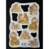Lámina de cromos troquelados holandeses con brillo y relieve. AVEC. Ositos 6