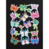 Lámina de cromos troquelados holandeses con brillo y purpurina n. 2  · MARIPOSAS ·