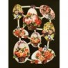 Lámina de cromos troquelados holandeses con brillo n. 2  · CESTAS CON FLORES ·
