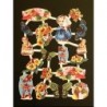 Lámina de cromos troquelados holandeses con brillo n. 10  · NIÑOS VICTORIANOS, MARIPOSAS Y FLORES ·