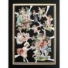 Lámina ADHESIVA de cromos troquelados holandeses con Brillo, Relieve y Purpurina n. 9  · ANGELES Y HADAS ·
