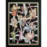 Lámina ADHESIVA de cromos troquelados holandeses con Brillo, Relieve y Purpurina n. 12  · NIÑOS VICTORIANOS ·