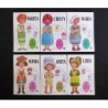 Serie completa de 6 cuadernillos con muñecas recortables españolas “ Mis queridas Muñecas “. Paper dolls. Edit. Bruguera.