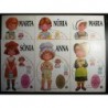 Serie completa de 6 cuadernillos con muñecas recortables españolas “ Les meves estimades nines “. Paper dolls. Bruguera.