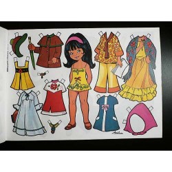Serie completa de 10 láminas españolas de muñecas recortables Maves. 1974. Edit. Loroño. Serie C. Nº. 1 al 10. Paper dolls.