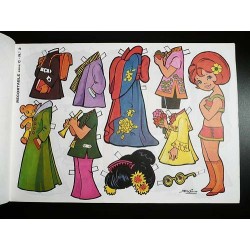 Serie completa de 10 láminas españolas de muñecas recortables Maves. 1974. Edit. Loroño. Serie C. Nº. 1 al 10. Paper dolls.