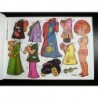 Serie completa de 10 láminas españolas de muñecas recortables Maves. 1974. Edit. Loroño. Serie C. Nº. 1 al 10. Paper dolls.