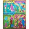 Serie de 4 cuadernillos diferentes con muñecas recortables actuales. Paper dolls.