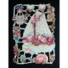 Lámina de cromos troquelados alemanes EF 7223 · Velero con Flores ·