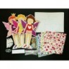 Original juego con 3 muñecas hadas de 20 cm y accesorios para crear sus vestidos en tela.